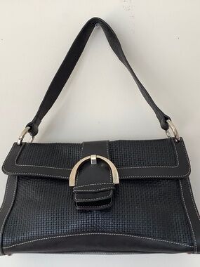 PRUNE Handbag Purse in black leather
